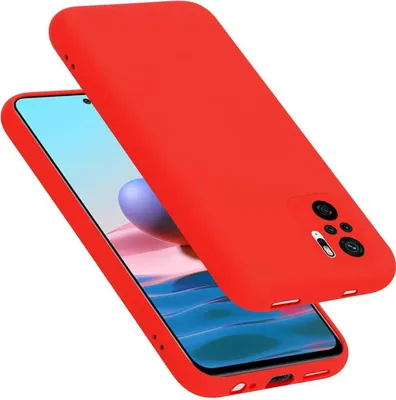 Produktbild von Cadorabo Schutzhülle für Xiaomi RedMi NOTE 10 4G / RedMi NOTE 10S Hülle in Rot Handyhülle Case Cover TPU Etui
