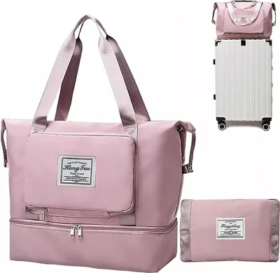 Produktbild von OKWISH Reisetaschen Sakura Pink , Faltbare Große Sporttasche für Herren und Damen, mit Nassfach und Schuhfach