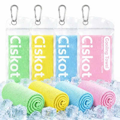 Produktbild von Kühltuch Set, Kühltücher Hals, Handtuch kühlend, Cooling Towel, Kühltücher Sport, Kühlendes Tuch, Eishandtücher für Fußball, Training, Outdoor-Sport