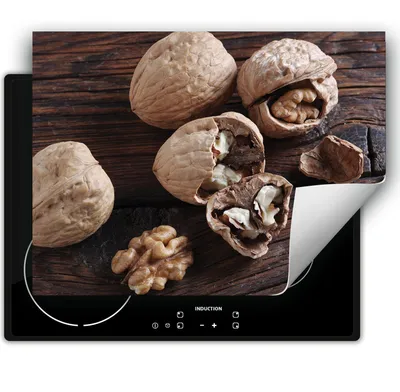 Produktbild von DarHaus Herdabdeckplatte 70x52 cm Anti Rutsch Matte Aufrollbar, Nüsse