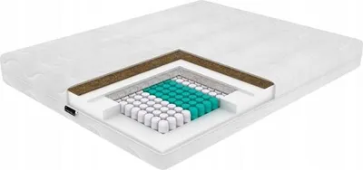 Produktbild von Rem-Sen Matratze Kokosmatratze 90x200cm Medi Plus 7 Zonen Taschenfederkernmatratze, Wendematratze Höhe 23 cm Härtegrad (H3 / H4) mit Kokosfaser, Ergonomische Unterstützung, Atmungsaktiv, Hochwertige