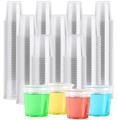 Productafbeelding van Kunststof shotglazen - 400 stuks - 2 cl / 20 ml - Herbruikbare shotbekers - Transparant