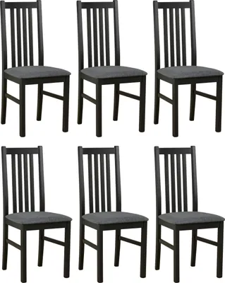 Image de LeafDesign Chaise de salle à manger en bois - Chaise en hêtre massif - Chaise de salle à manger - Chaise en bois - Chaise de table - Chaise de cuisine - Chaise ONTIKA 1 (lot de 6)