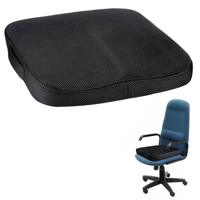 Produktbild von Orthopädisches Sitzkissen mit rutschfester Unterseite und Griff für Büro, Zuhause und Auto (schwarz)