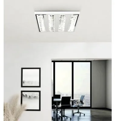 Produktbild von LED Rasterleuchte 32,8W 5200 lm einstellbares weiß 2700/4000/6500 K 59,5x59,5 cm Piru weiß UGR<19 geeignet als Arbeitspl