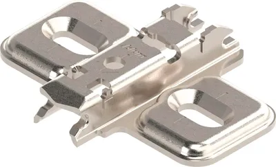 Immagine prodotto di BLUM CLIP piastra di montaggio a croce, foro asolato, acciaio, viti, distanza 0 mm