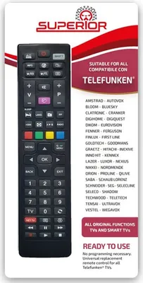 Zdjęcie produktu dla Superior SMARTLGS, TV, Podczerwień, Naciśnij przyciski, Czarny