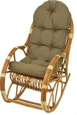 A rocking chair cushion set on a white background.
