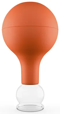 Produktbild von Pulox Schröpfglas aus Echtglas diverse Größen und Farben braun 25mm