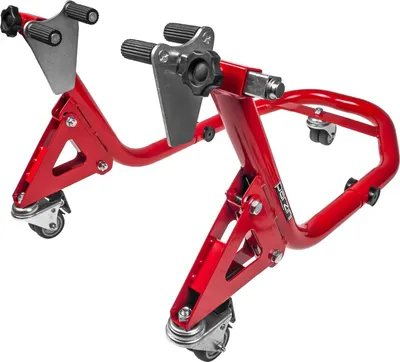 Obrázek produktu pro Stojan na motorku / zvedák na motorku / přední stojan Parzini Strada Evo přední, červený, univerzální
