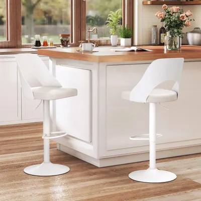 Obrázek produktu pro Barové stoličky - Sada barových stoliček - Barové židle - Kuchyňské židle - Nastavitelná výška sedáku - Ergonomický design