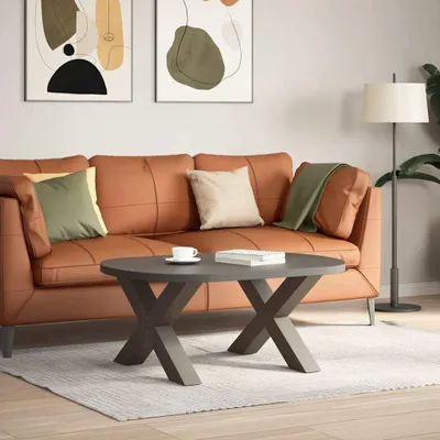 Immagine prodotto di vidaXL Gambe del tavolino da caffè a forma di X 2 pz. Acciaio naturale 70x(42-43) cm Acciaio