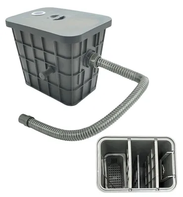 Fettabscheider 15 L, 6-stufige Filtration, PP, 35x25x30 cm