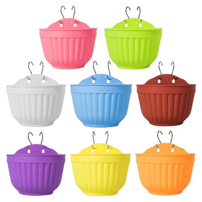 Produktbild von 8er Bunte Wandpflanzentöpfe für Innen und Außen