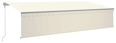 Produktbild von vidaXL Markise Automatisch Einziehbar mit Volant 6x3 m Creme