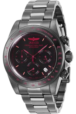 Obrázek produktu pro Invicta Speedway 27771 Pánské Hodinky - Quartz Hnutí - Nerezová Ocel s Černým Ciferníkem - 39 mm