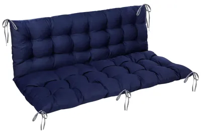 Productafbeelding van Tuinbank Kussen met Verstelbare Rugleuning - Blauw 150 x 100 cm