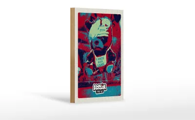 Produktbild von Holzschild Reise 12x18 cm Berlin Graffiti I hate this Game Kunst