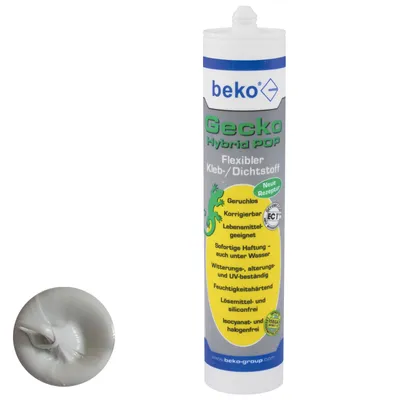 Imagen del producto de Beko Gecko Hybrid POP Flexibler Kleb- und Dichtstoff 310 ml grau