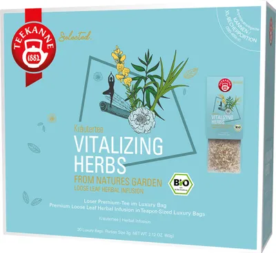 Produktbild von Teekanne Vitalizing Herbs Luxury Bag 20 Beutel