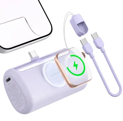 Zdjęcie produktu dla Powerbank RORRY PalmGo, 10000 mAh, mini powerbank z szybkim ładowaniem PD 22,5W i zintegrowanym portem USB-C