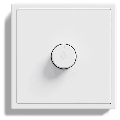 Productafbeelding van Dimmer schakelaar 80 x 80 mm - Inbouwdraaidimmer voor gloeilampen en LED-lampen - 500 W - Wit