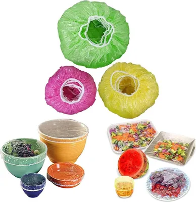 Produktbild von 90 Stück Elastische Frischhaltebeutel, Abdeckhauben für Lebensmittel, Lebensmittel Abdeckung Wiederverwendbare, Bunte Frischhaltefolie, für Gemüse Frischeschutz,BBQ,Hotel Duschkappe