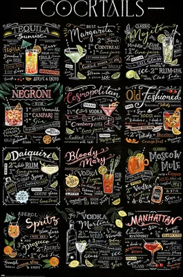 Produktbild von Cocktails Poster  61 x 91,5 cm