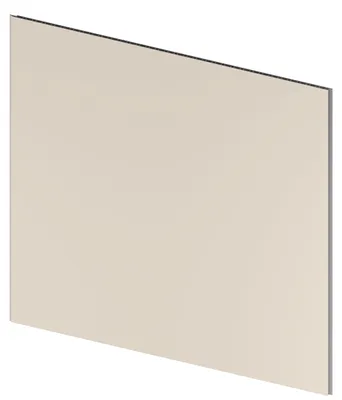 Produktbild von Vilo Wandpaneel XL - Glatte Wandverkleidung Küche & Bad - Wasserfestes MPC Paneel - 265 x 60 cm - Satincreme