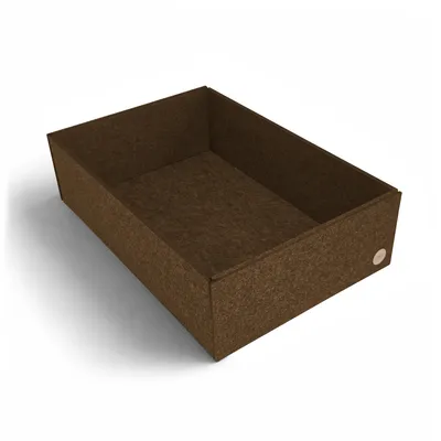 Produktbild von Aufbewahrungsbox CLEAN Filz 45 x 30 x 13 cm ohne Deckel in hellbraun meliert