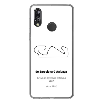 Produktbild von MuchoWow® Handyhülle Schutzhülle Hülle für Huawei P20 Lite (2020) Rennstrecke - F1 - Barcelona Silikon Softcase Handy Hülle - Kartenhalter