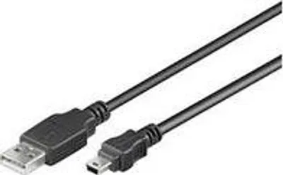 Obrázek produktu pro PremiumCord 2m USB2.0 - miniUSB M/M, 2 m, USB A, Mini-USB B, USB 2.0, Samec/samec, Černá