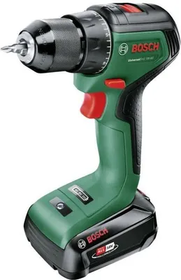Produktbild von Akku-Bohrschrauber UniversalDrill 18V-60, 18V, 2,0Ah Akku, Bürstenloser Motor, 2 Gänge, 20 Drehmomentstufen, 13mm Metallfutter