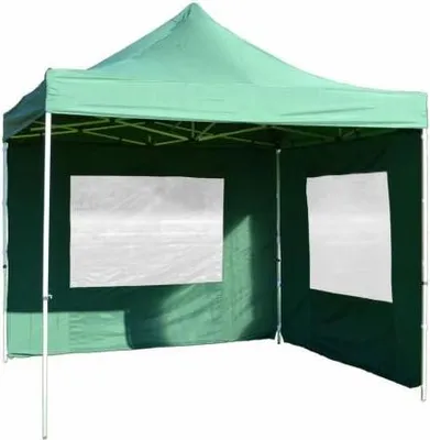 Obrázek produktu pro Zahradní párty stan nůžkový PROFI 3x3 m zelený + 2 boční stěny
