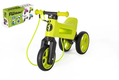 Productafbeelding van Zadel voor kinderfiets FUNNY WHEELS Rider SuperSport, groen, 2-in-1 + bevestigingsriem, zadelhoogte 28/30 cm, maximaal draaggewicht 25 kg, geschikt voor kinderen vanaf 18 maanden, verpakt in een doos.