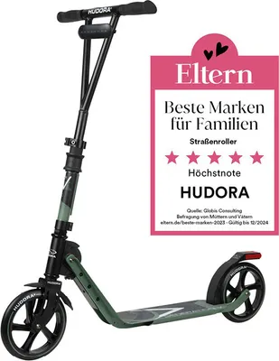 Produktbild von HUDORA BigWheel® Generation V 205, Scooter schwarz - Klappbar & Höhenverstellbar - Tretroller für Kinder, Jugendliche & Erwachsene - bis zu 100kg - Cityroller