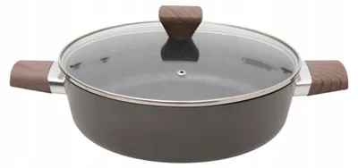 Produktbild von HomeDelux Traditionelle Pfanne Greblon 24cm Induktion mit Deckel
