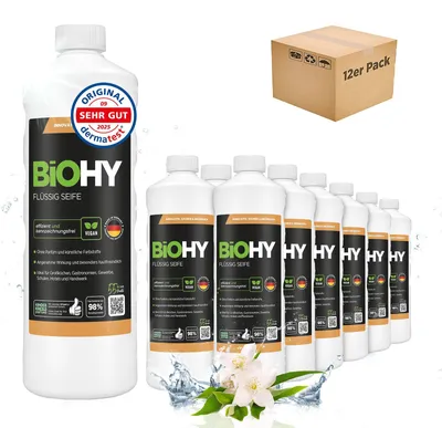 Immagine prodotto di Sapone liquido BiOHY 100% vegan, contenuto: confezione da 12 pezzi