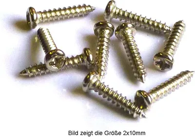Produktbild von Blech-Holzschrauben mit Linsenkopf, 1,7 x 12 mm, VE=100 Stück