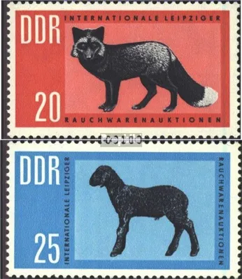 Produktbild von Briefmarken DDR 1963 Mi 945-946 (kompl.Ausgabe) postfrisch Internationale Rauchwarenauktion