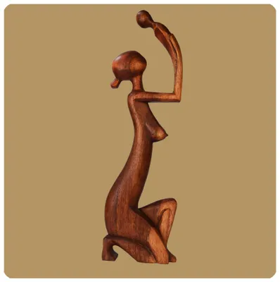 Immagine prodotto di Scultura astratta in legno fatta a mano | Tenerezza | XXL taglia 60