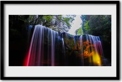 Produktbild von Bild 60x40 MDF-Rahmen Wandkunst Wasserfall Natur