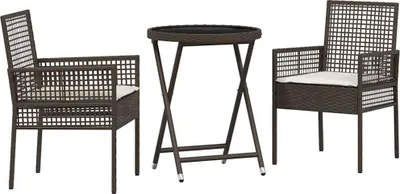 Immagine prodotto di Set da giardino VidaXL, 3 pezzi, marrone, in polyrattan