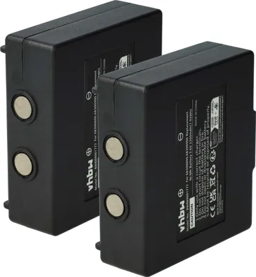 Produktbild von vhbw 2x Akku kompatibel mit Hetronic Mini 68300990, Mini 68300940 Industrie-Funkfernsteuerung Fernbedienung (2200 mAh, 3,6 V, NiMH) - Schwarz