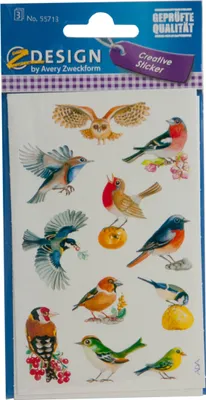 Produktbild von Zweckform Schmucketikett Vögel 55713