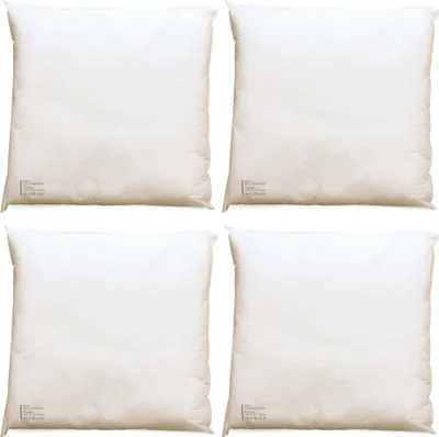 Productafbeelding van Set van 4 kussenvullingen, 45x45 cm, zachte kussenvulling voor decoratieve kussens