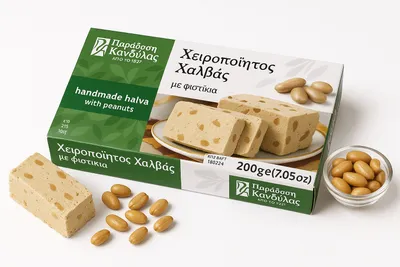 Produktbild von Kandylas Halva Erdnuss 200 g Traditionelle Griechische Süßigkeit