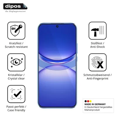 Produktbild von 2x Schutzfolie für Huawei Nova 12 Lite - Anti-Shock 9H Folie dipos Glass Kunststoffglas