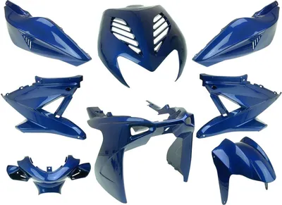 Produktbild von Verkleidungssatz blau-metallic 8-teilig, kompatibel für YAMAHA Aerox, MBK Nitro