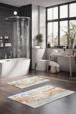 Produktbild von Mijolnir, CT-5229, Badematten, Mehrfarbig, Polyester, 60 x 100 cm